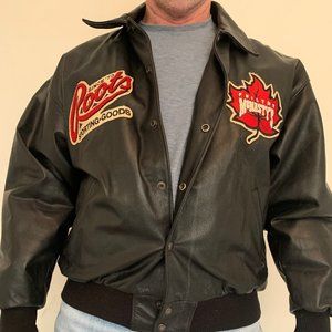 Roots Leather Bomber